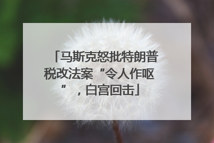 马斯克怒批特朗普税改法案“令人作呕”，白宫回击